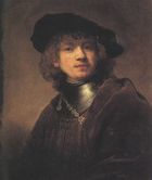 Rembrandt - Autoportret din tinerete - Galeria degli Uffizi, Florenta