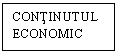 Text Box: CONTINUTUL ECONOMIC
