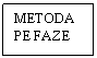 Text Box: METODA PE FAZE