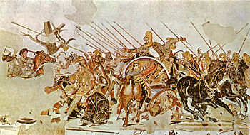 Mozaic al lui Alexandru, ilustrand Batalia de la Issos