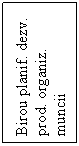 Text Box: Birou planif. dezv.
prod. organiz. muncii

