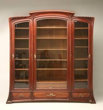 Antique Signed Majorelle Art Nouveau Bookcase