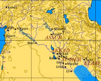Harta a Mesopotamiei antice