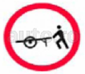 Accesul interzis vehiculelor impinse sau trase cu mana 