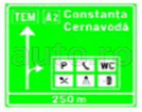 Presemnalizarea pe autostrada pentru spatiu de servicii 