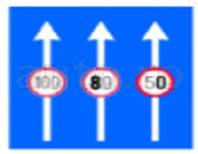 Limite de viteza pentru diferite benzi de circulatie 