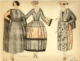 Creatii de moda ale anului 1915 de Poiret si Lanvin din Le Bon Ton.