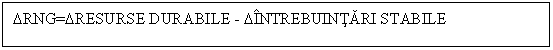 Text Box: DRNG=DRESURSE DURABILE - DINTREBUINTARI STABILE