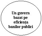 Oval: Un guvern  bazat pe eficienta banilor publici
