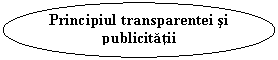 Oval: Principiul transparentei si publicitatii


