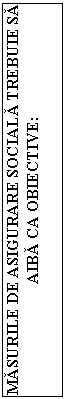 Text Box: MASURILE DE ASIGURARE SOCIALA TREBUIE SA AIBA CA OBIECTIVE: