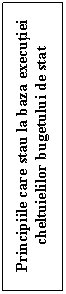 Text Box: Principiile care stau la baza executiei cheltuielilor bugetului de stat

