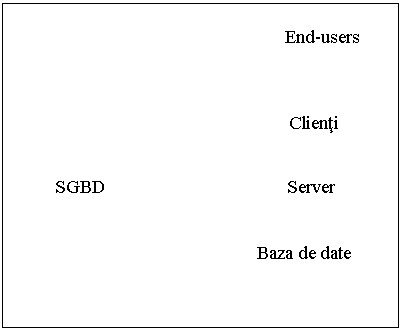 Text Box: 
 End-users



 Clienti
 

 SGBD Server

 
 Baza de date
