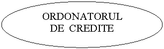 Oval: ORDONATORUL
DE CREDITE
