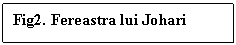 Text Box: Fig2. Fereastra lui Johari