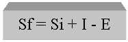 Text Box: Sf = Si + I - E