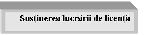 Text Box: Sustinerea lucrarii de licenta