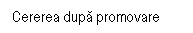 Text Box: Cererea dupa promovare
