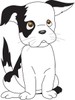 Puppy dog trying to look innocent clipart