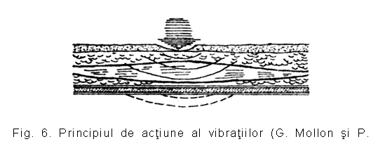 Text Box: 
 Fig. 6. Principiul de actiune al vibratiilor (G. Mollon si P. Dotte)
