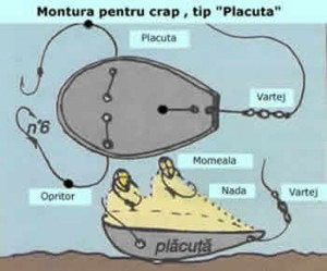 Montura crap - placuta