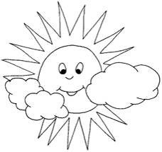 Clique ici pour imprimer le coloriage Soleil !