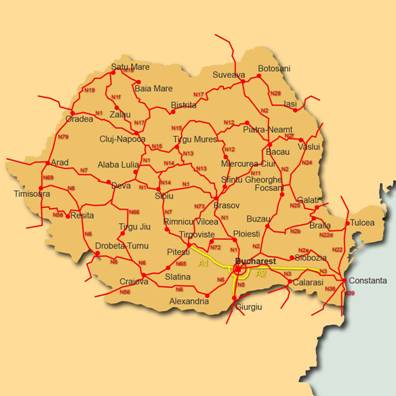 Description: romania highway map